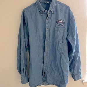 Vintage Embroidered Denim Button Up